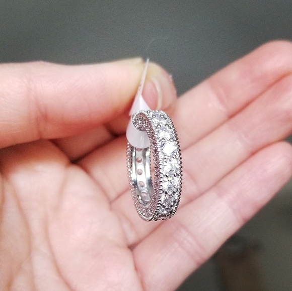 💎NEW💎 925 STERLING SILVER ETERNITY BAND - Picture 4 of 9